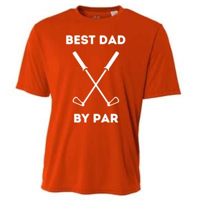 Best Dad By Par Funny Golf Design For Dads And Fathers Gift Cooling Performance Crew T-Shirt