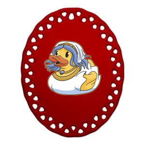 Bride Duck Ceramic Oval Ornament