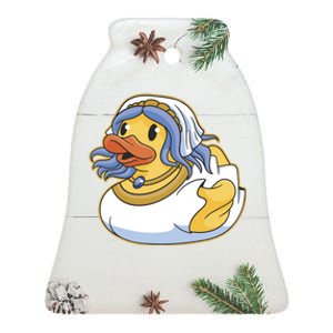 Bride Duck Ceramic Bell Ornament