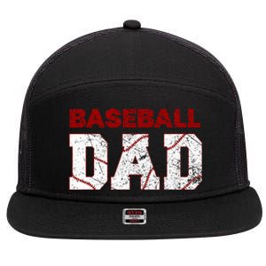 Baseball Dad 7 Panel Mesh Trucker Snapback Hat