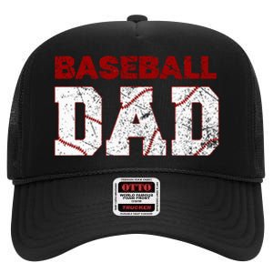 Baseball Dad High Crown Mesh Back Trucker Hat