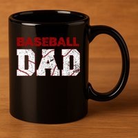 Baseball Dad 11oz C Handle Ceramic Mug