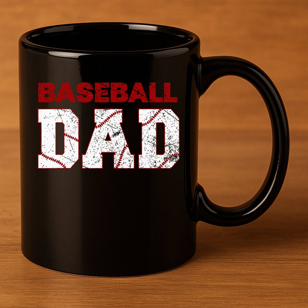 Baseball Dad 11oz C Handle Ceramic Mug
