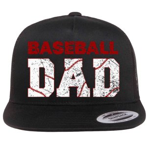 Baseball Dad Flat Bill Trucker Hat