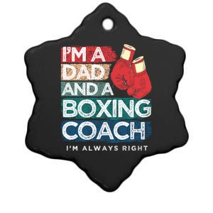 Boxing Daddy Boxer Dad Boxing Coach For FatherS Day Gift Ceramic Star Ornament