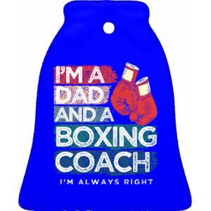 Boxing Daddy Boxer Dad Boxing Coach For FatherS Day Gift Ceramic Bell Ornament