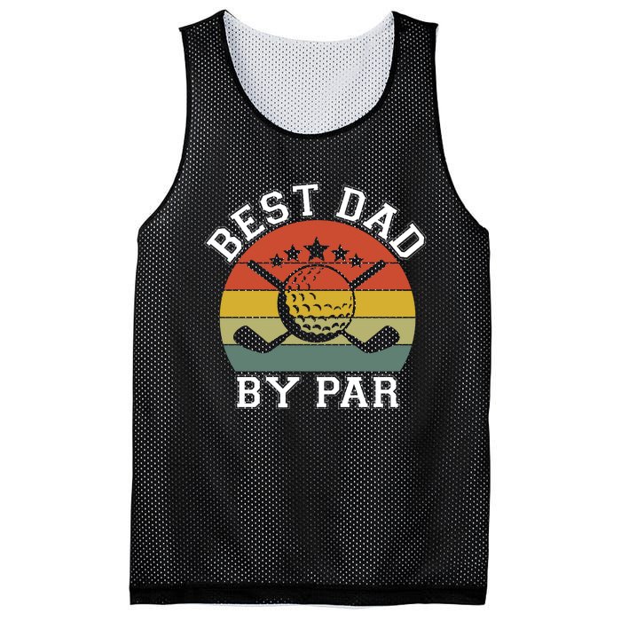 Best Dad By Par Golfinspired FatherS Day Graphic Mesh Reversible Basketball Jersey Tank