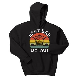 Best Dad By Par Golfinspired FatherS Day Graphic Kids Hoodie