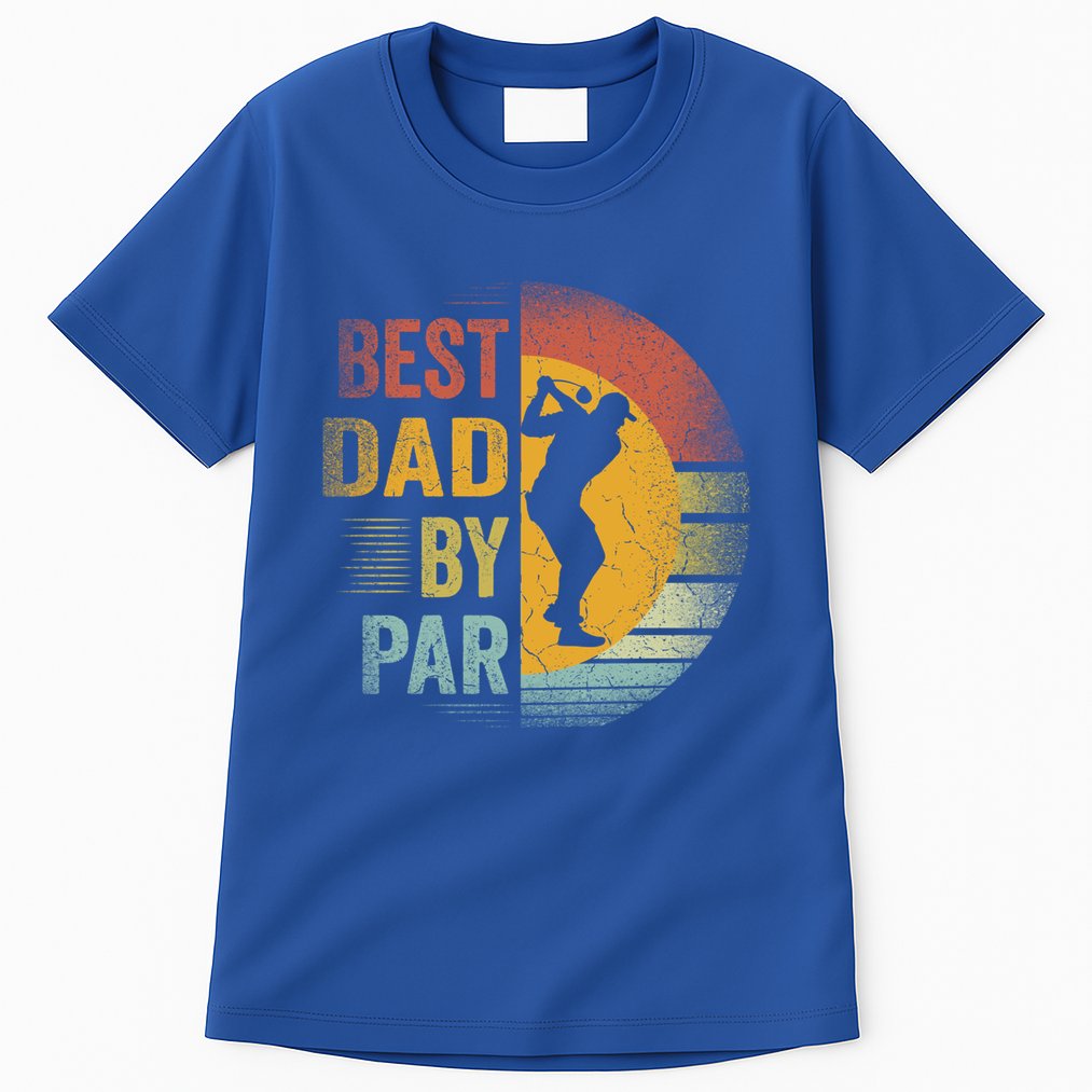 Best Dad By Par Golfing Golfer FatherS Day Golf Lover Gift Tall T-Shirt