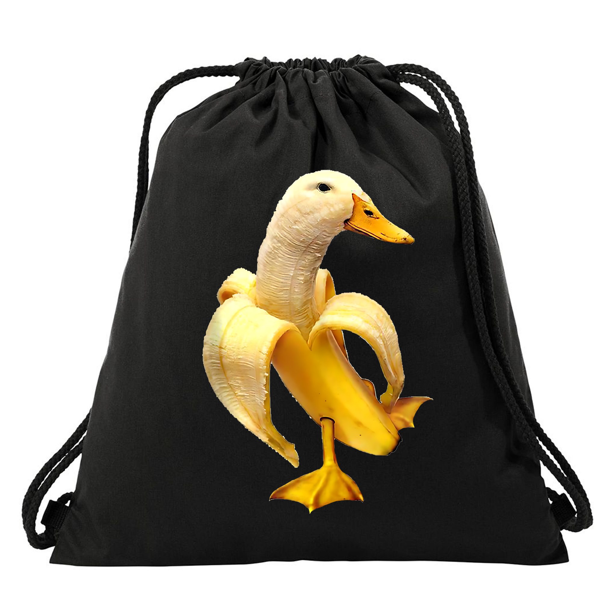 Banana Duck Drawstring Bag