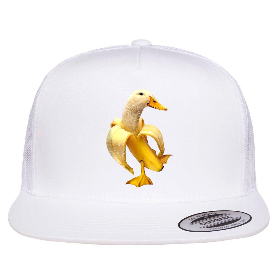 Banana Duck Flat Bill Trucker Hat