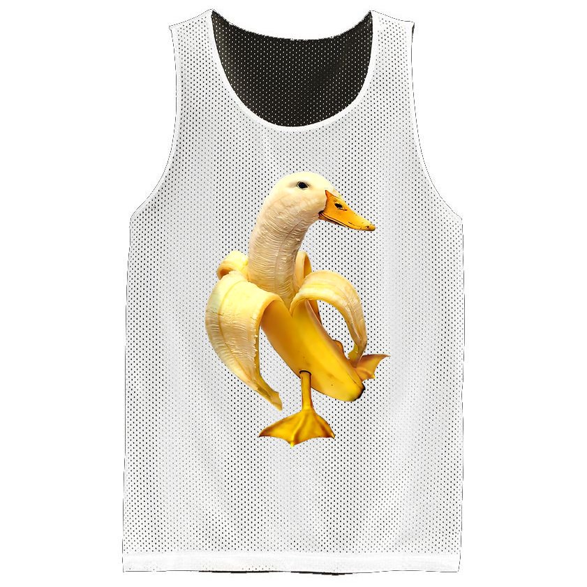 Banana Duck Mesh Reversible Basketball Jersey Tank