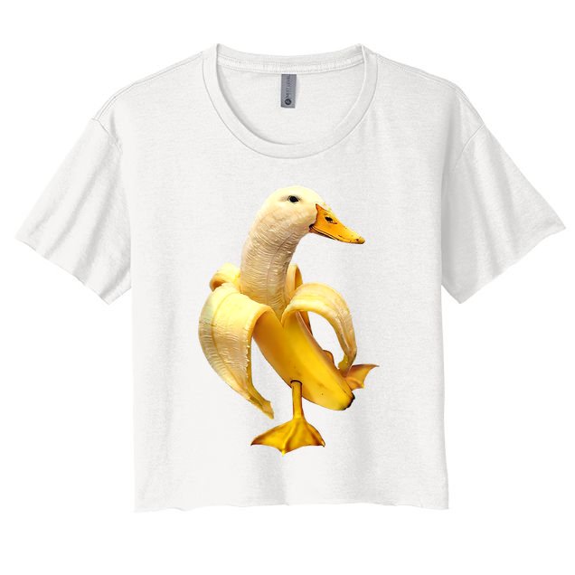 Banana Duck Women's Crop Top Tee