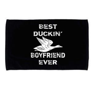 Best Duckin Boyfriend Ever Funny Duck Hunter Hunting Gift Microfiber Hand Towel