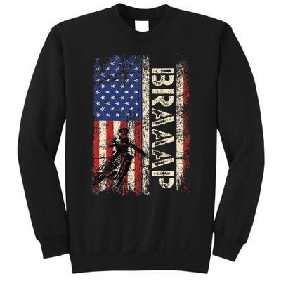 Braaap Dirt Bike Usa American Flag Motocross Biker Sweatshirt