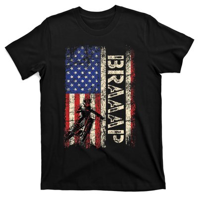 Braaap Dirt Bike Usa American Flag Motocross Biker T-Shirt