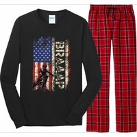 Braaap Dirt Bike Usa American Flag Motocross Biker Long Sleeve Pajama Set