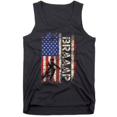 Braaap Dirt Bike Usa American Flag Motocross Biker Tank Top