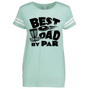 Best Dad By Par Disc Golf Frisbee Player Father's Day Funny Enza Ladies Jersey Football T-Shirt