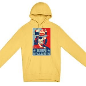 Ben Drankin Beer 4th Of July Retro Beer Lover Drinking Team Premium Pullover Hoodie