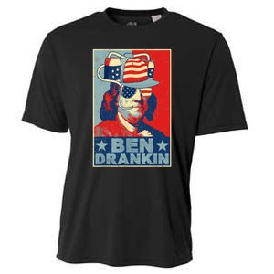 Ben Drankin Beer 4th Of July Retro Beer Lover Drinking Team Cooling Performance Crew T-Shirt