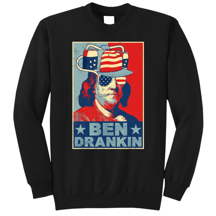 Ben Drankin Beer 4th Of July Retro Beer Lover Drinking Team Sweatshirt