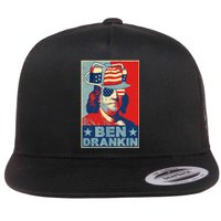 Ben Drankin Beer 4th Of July Retro Beer Lover Drinking Team Flat Bill Trucker Hat