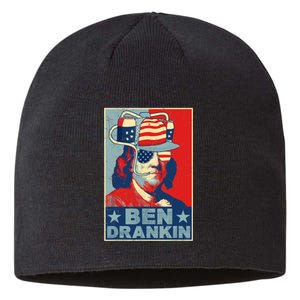 Ben Drankin Beer 4th Of July Retro Beer Lover Drinking Team Sustainable Beanie