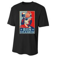 Ben Drankin Beer 4th Of July Retro Beer Lover Drinking Team Performance Sprint T-Shirt