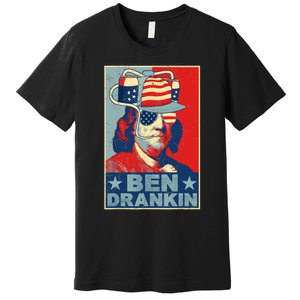 Ben Drankin Beer 4th Of July Retro Beer Lover Drinking Team Premium T-Shirt