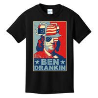 Ben Drankin Beer 4th Of July Retro Beer Lover Drinking Team Kids T-Shirt