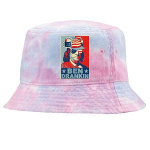 Ben Drankin Beer 4th Of July Retro Beer Lover Drinking Team Tie-Dyed Bucket Hat