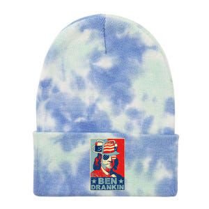 Ben Drankin Beer 4th Of July Retro Beer Lover Drinking Team Tie Dye 12in Knit Beanie