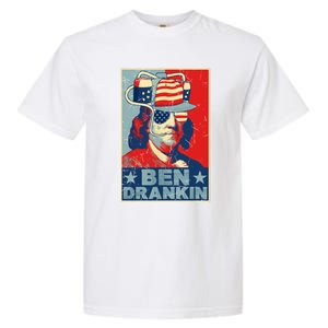 Ben Drankin Beer 4th Of July Retro Beer Lover Drinking Team Garment-Dyed Heavyweight T-Shirt