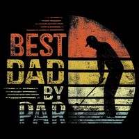 Best Dad By Par Retro Vintage Fathers Day Golf Lover Golfer Cooling Performance Crew T-Shirt