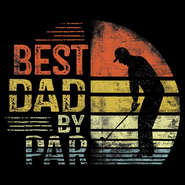 Best Dad By Par Retro Vintage Fathers Day Golf Lover Golfer Cooling Performance Crew T-Shirt