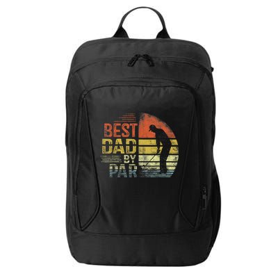 Best Dad By Par Retro Vintage Fathers Day Golf Lover Golfer City Backpack