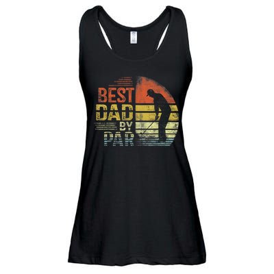Best Dad By Par Retro Vintage Fathers Day Golf Lover Golfer Ladies Essential Flowy Tank