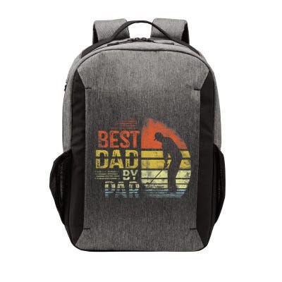 Best Dad By Par Retro Vintage Fathers Day Golf Lover Golfer Vector Backpack