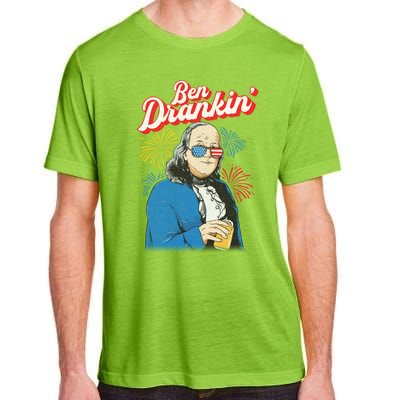 Ben Drankin’ Benjamin Drankin July 4th Ben Drankin Great Gift Adult ChromaSoft Performance T-Shirt