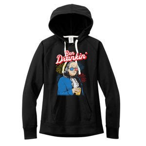 Ben Drankin’ Benjamin Drankin July 4th Ben Drankin Great Gift Women's Fleece Hoodie