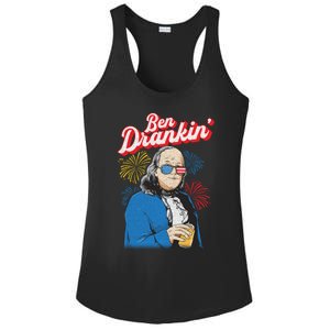 Ben Drankin’ Benjamin Drankin July 4th Ben Drankin Great Gift Ladies PosiCharge Competitor Racerback Tank