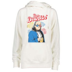 Ben Drankin’ Benjamin Drankin July 4th Ben Drankin Great Gift Womens Funnel Neck Pullover Hood