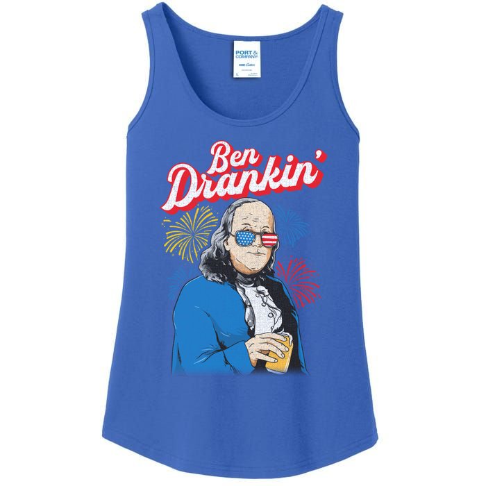 Ben Drankin’ Benjamin Drankin July 4th Ben Drankin Great Gift Ladies Essential Tank