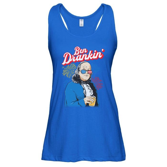 Ben Drankin’ Benjamin Drankin July 4th Ben Drankin Great Gift Ladies Essential Flowy Tank