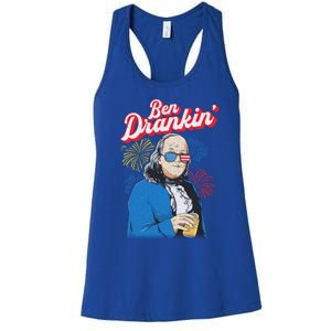 Ben Drankin’ Benjamin Drankin July 4th Ben Drankin Great Gift Women's Racerback Tank