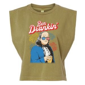 Ben Drankin’ Benjamin Drankin July 4th Ben Drankin Great Gift Garment-Dyed Women's Muscle Tee