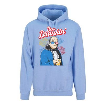 Ben Drankin’ Benjamin Drankin July 4th Ben Drankin Great Gift Unisex Surf Hoodie