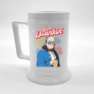 Ben Drankin’ Benjamin Drankin July 4th Ben Drankin Great Gift Beer Stein