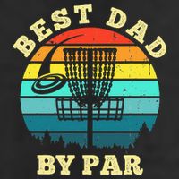 Best Dad By Par Disc Golf retro Frisbee Father's Day 7 Panel Mesh Trucker Snapback Hat